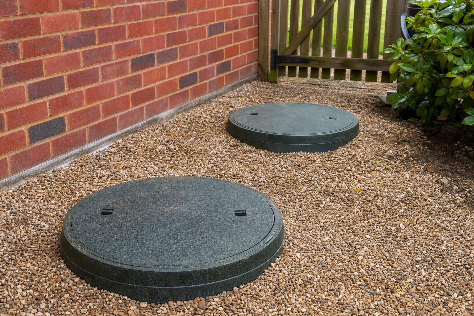 Emergency Blower Repair — Plant covers beside hedgerow