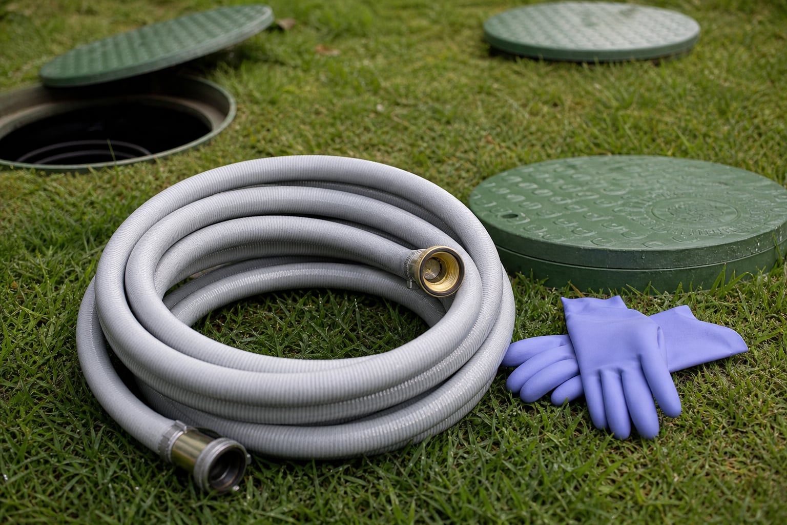 Emergency Blower Repair — Service kit staged beside plant lids