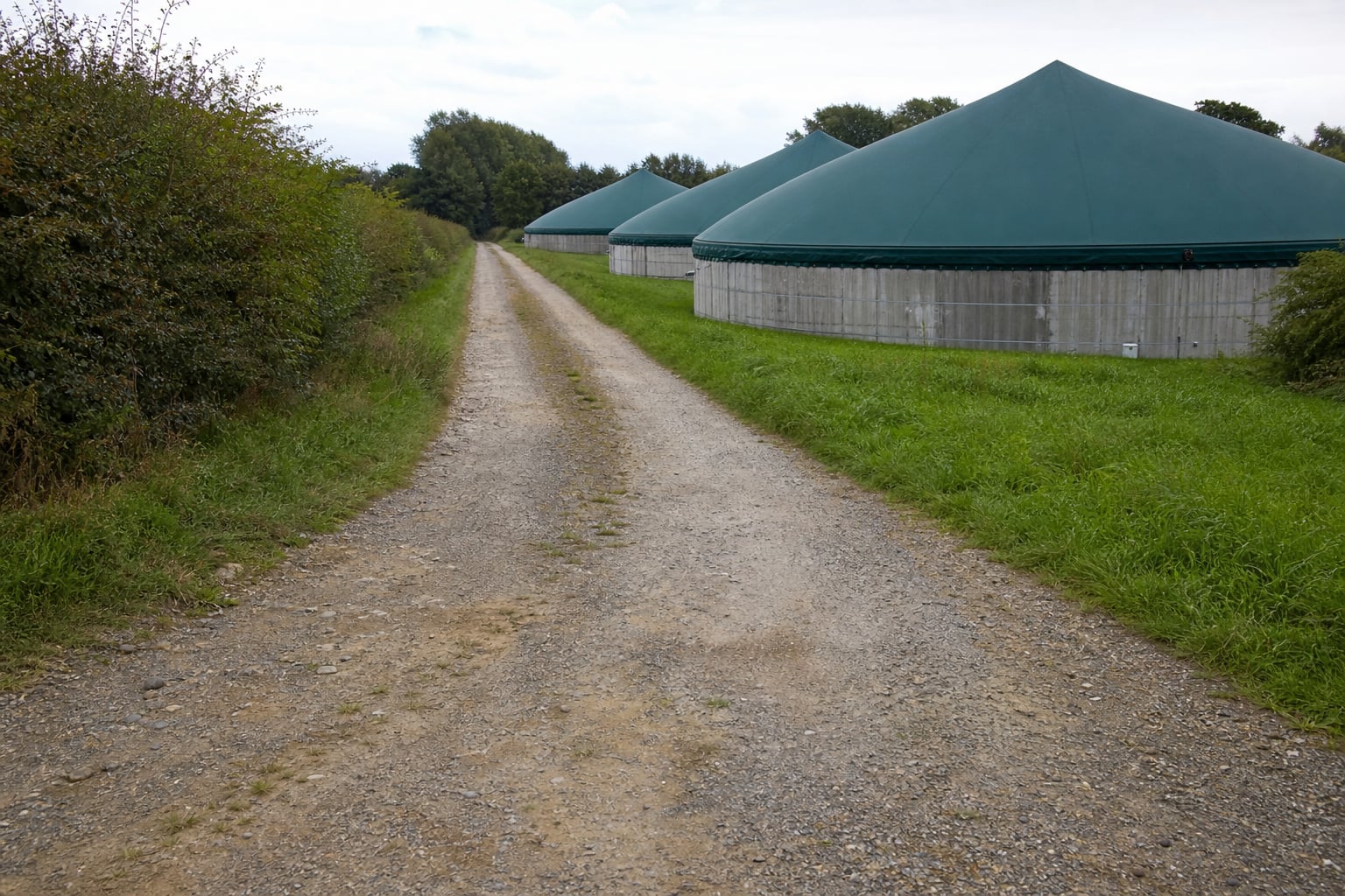 Package Plant Maintenance — Countryside setting with discrete drainage covers