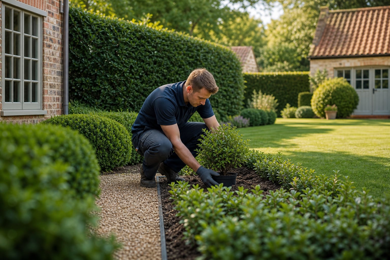 Discreet Plant Service — Plant lids and garden setting after the visit