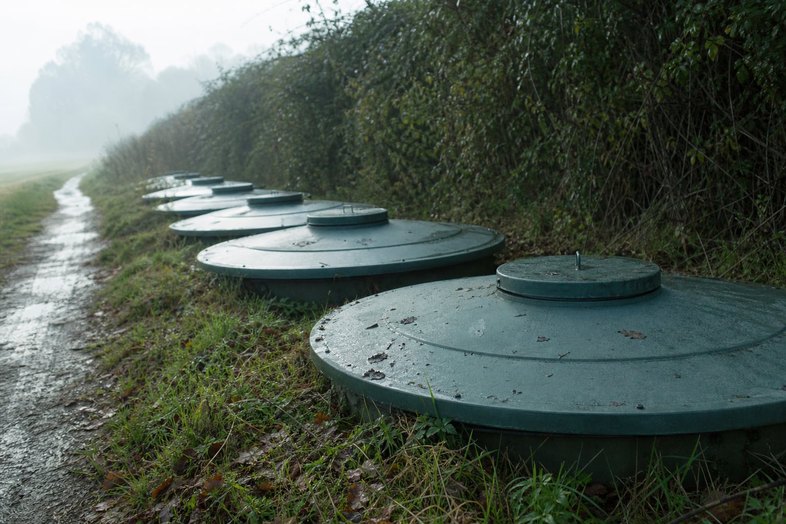 Annual Plant Service — Plant covers beside hedgerow