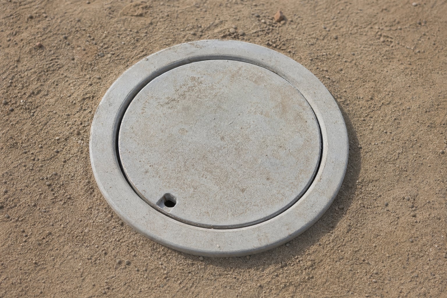 Rural Plant Service — Inspection cover with tidy surrounding ground