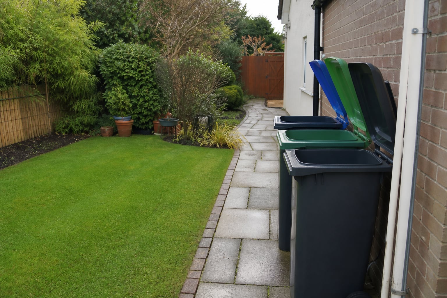 Septic Tank Emptying — Countryside setting with discrete drainage covers