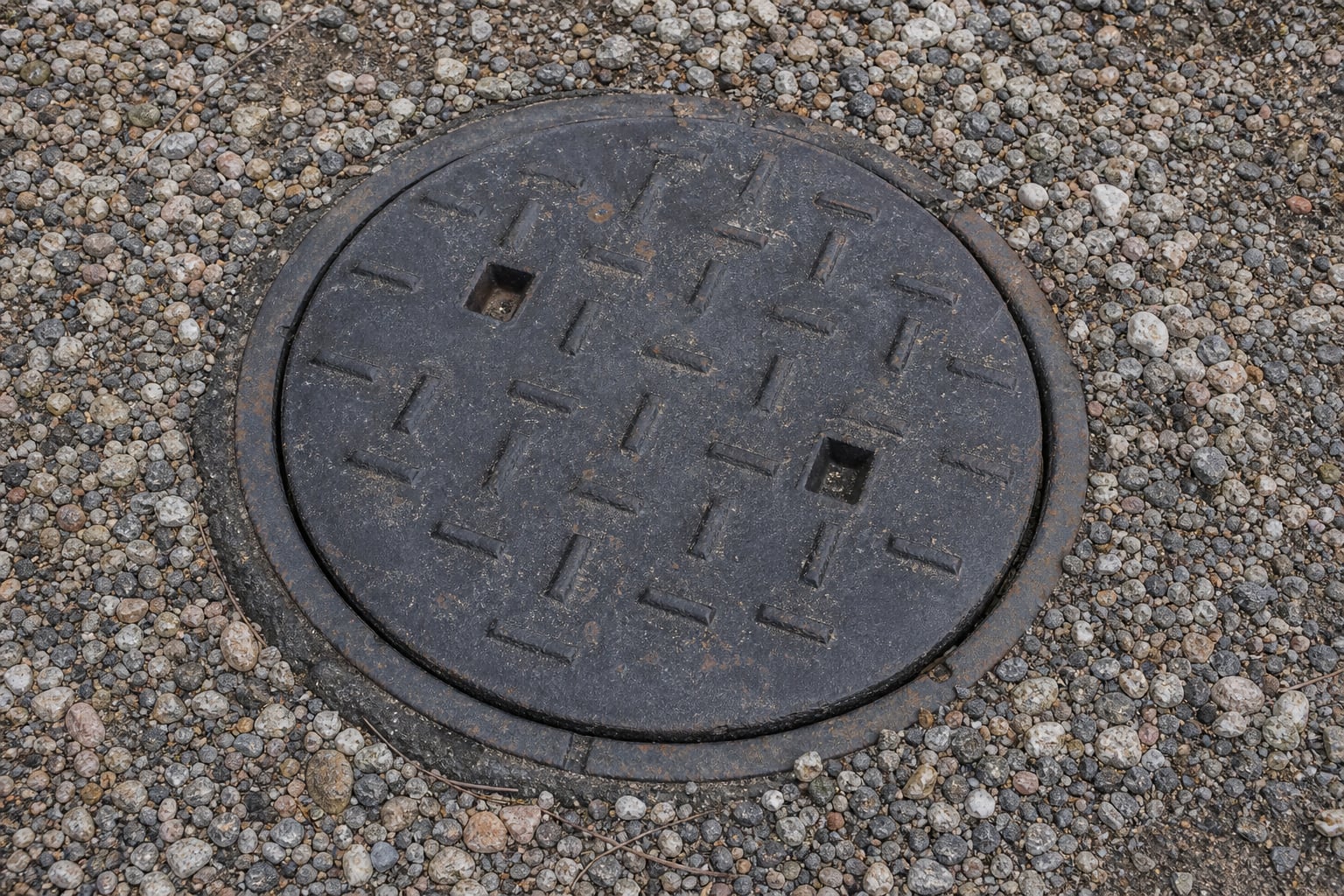 Pre-Sale Septic Survey — Inspection cover with tidy surrounding ground